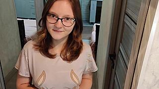 Young Student Fucks Courier Doggystyle With Monster Cock Cum On Face