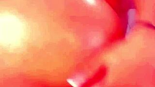 Latina transsexual performs on webcam show.