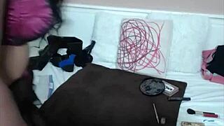 Maxine X intensely fucks herself on cam after makeup