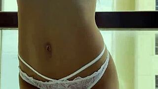 Gorgeous Monika Fox poses in sexy lingerie solo