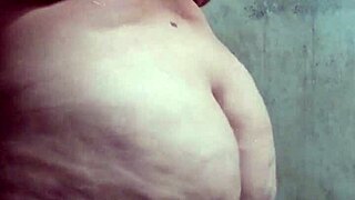 Sexy Latina BBW With Big Ass And Pussy Bathes In Shower, Showing Off Her Curvy Body.