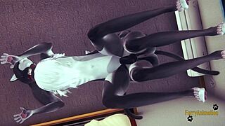 Furry Yiff Yaoi Twin Cats Give Blowjob And Get Fucked In Uncensored 3D Hentai