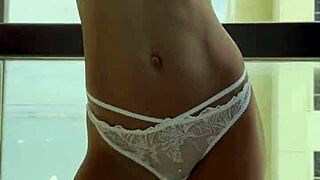 Gorgeous Monika Fox poses in sexy lingerie solo