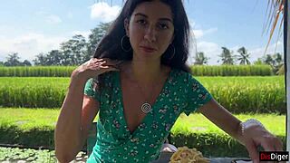 cumwalk in public cafe with sperm