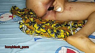 Watch My Housekeeper Ride Big Dildo!