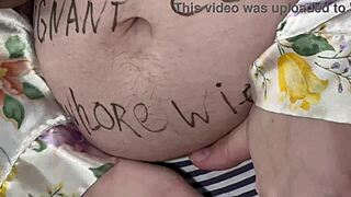 Oops i got pregnant again from unknown cuckold. Homemade masturbation with big tits.