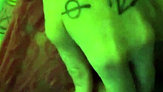 Woman with pierced nipples teases huge tits and wet pussy