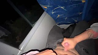 latina sucks unknown passenger on bus, he cums in mouth