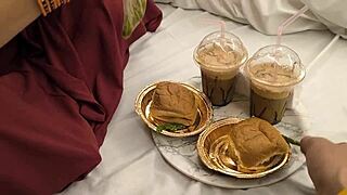 Housewife Endures Intense Cunilingus, Fisting, And Gaping On Bed With Big Cock In Oyo Hotel