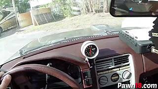 super hot blonde gets fucked over by big cock