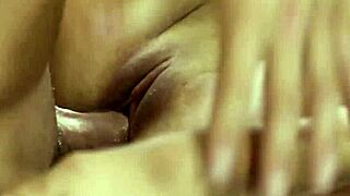 In the pool, I licked her wet pussy during hardcore muff diving with petite brunette