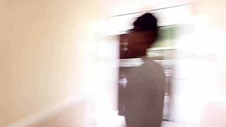 Kim Cruz gives BBC blowjob in office