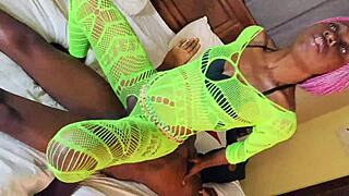 Oh yeah, ride that big black cock hard in wild cowgirl!