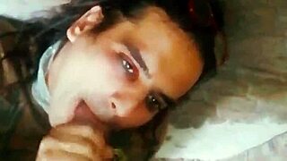 Girlfriend Delivers Intense Deep Throat Oral on Balcony