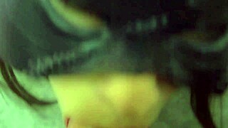 Japanese amateur couple performs close-up blowjob cum in mouth