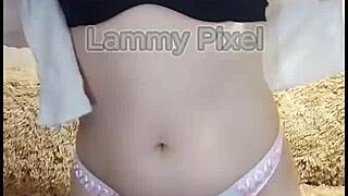 lammy pixel does a sexy striptease and flaunts her gorgeous ass