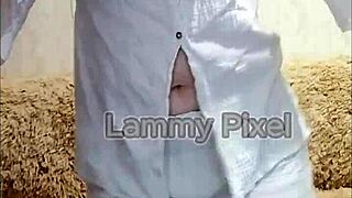 lammy pixel does a sexy striptease and flaunts her gorgeous ass