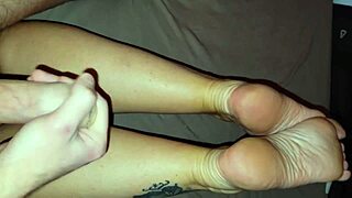 Stepmom provides a special foot fetish offer