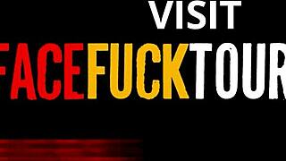 blue eyed bimbo drowns in huge cock