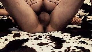 feeling so good with this wife's excellent riding skills in homemade cowgirl