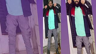 Amateur solo in boots socks and shoes