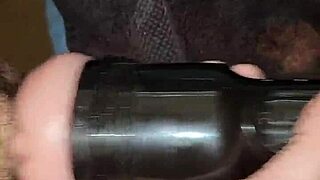 Amateur Strokes Big Monster Cock In Fleshlight, Leading To Anal Assfucking And Cumshot
