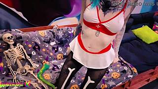 coyemoo tests limits with 55cm dildo on tight pussy