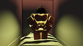 a different birthday with big tits and monster cock, ending in cum on ass.