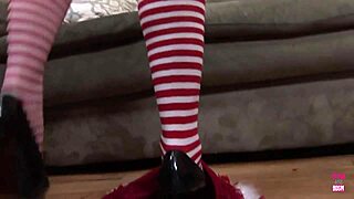 Gorgeous brunette with massive tits and ass gets fucked doggy style missionary and reverse cowgirl