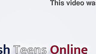 Victoria greene squirts and makes a huge mess in her school uniform with natural tits and orgasm