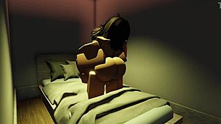 a different birthday with big tits and monster cock, ending in cum on ass.