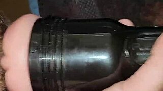 Amateur Strokes Big Monster Cock In Fleshlight, Leading To Anal Assfucking And Cumshot
