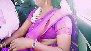 Beautiful Indian Housewife Flirts with Driver in Saree Romance