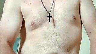 Shooting a load of sperm during solo masturbation session