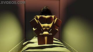 a different birthday with big tits and monster cock, ending in cum on ass.