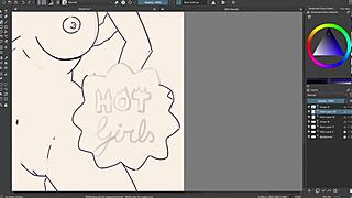 Ebony Big Titties Speed Paint