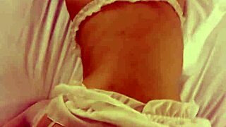 big cock slides into shaved pussy, stockings girl gives good blowjob with chinese dialogue