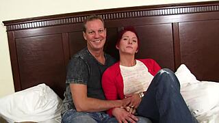 Amateur couple rips clothes for passionate quickie, leading to dripping wet pussy orgasm