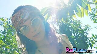 Natural teen Elena Generi poses naked, exposing perfect ass and tits