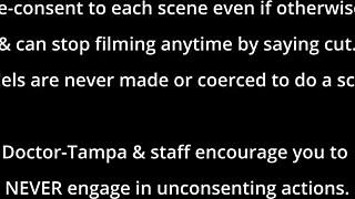 ava siren shows off her long hair and hairless body in close up behind the scenes