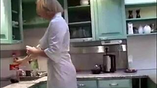 date with blonde mature smoking pov