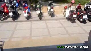 flirting with sweet thai teen 18+ in public, she gets her pussy slammed hard 😈