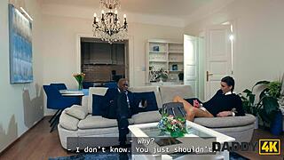 Daddy4k slutty wednesday is cheating on her bf with big black cock