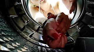 Stepson Fucks Luna Oliveira's Ass In Washing Machine