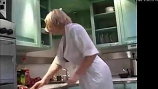 date with blonde mature smoking pov