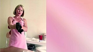 Russian Blonde Pornstar in Gloves Makes Him Cum Hard on Her Ass