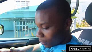 Nina Colada sucks monster cock at Miami car wash