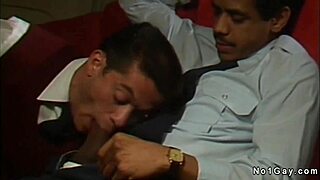 Interracial Gay Threesome In Airplane!