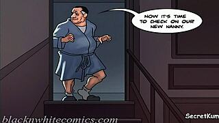 Cheating husband brutally fucks ebony maid in kitchen!