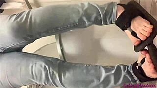 Curvy Milf Pees Hot From Bathroom Pussy